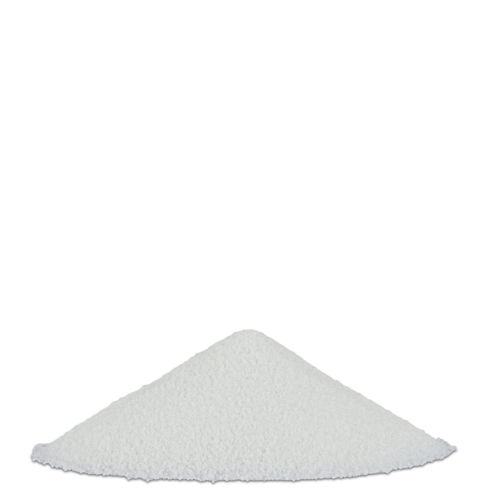 Weisses Pulver als Zutat, freigestellt auf hellem Hintergrund