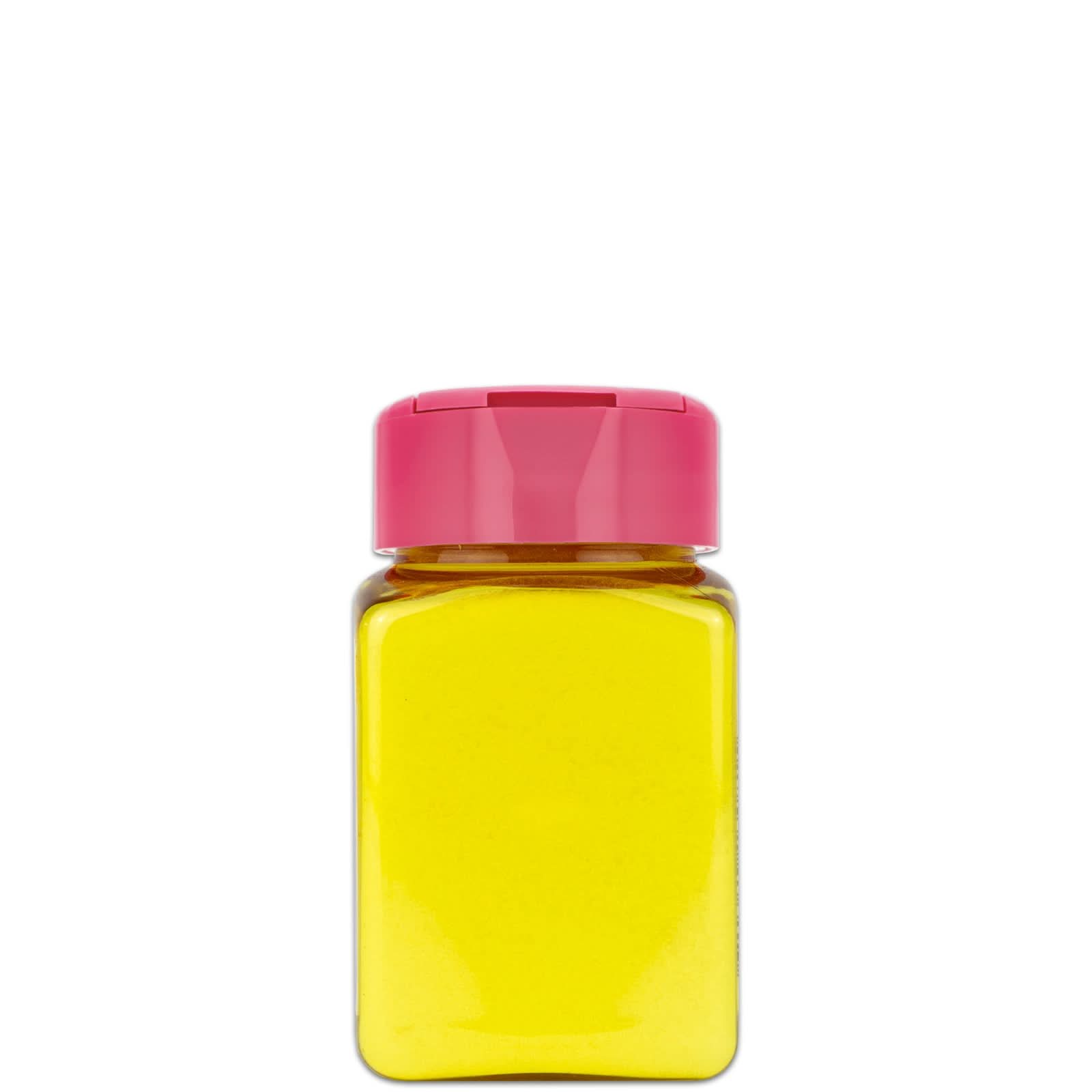 Stedy Fleisch Zart Macher Streuer mit gelbem Inhalt, freigestellt auf weiss