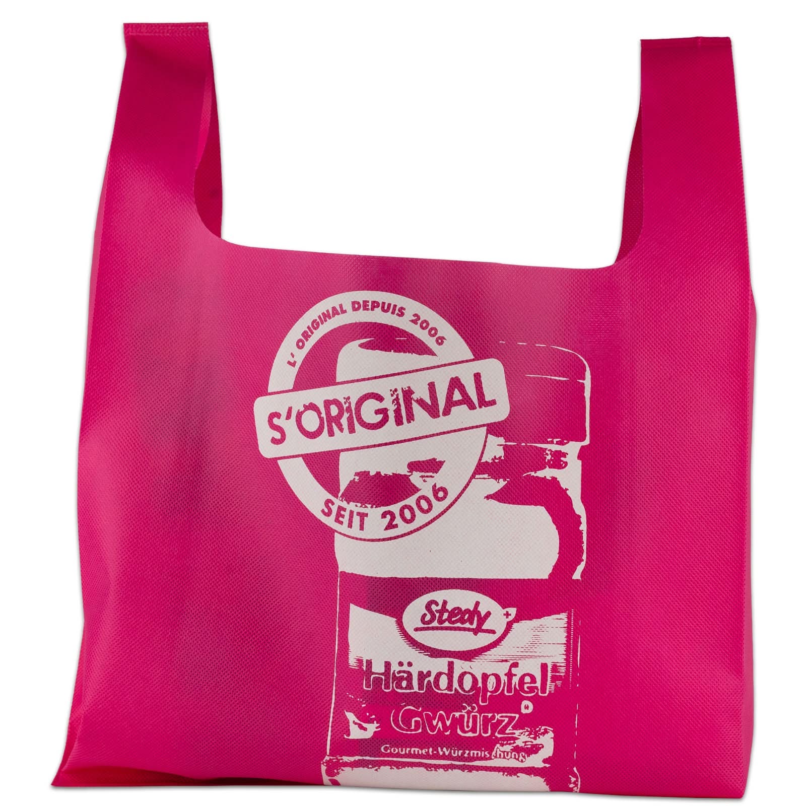 Pinke Stedy Tragetasche - Pinks Täschli klein woven