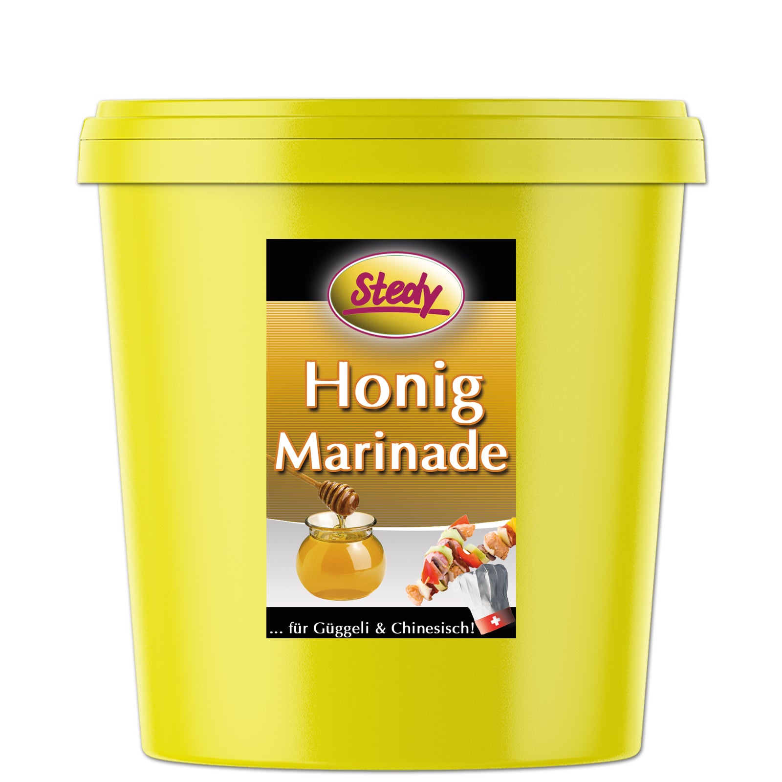 Stedy Honig Marinade im Grossgebinde im gelben Eimer