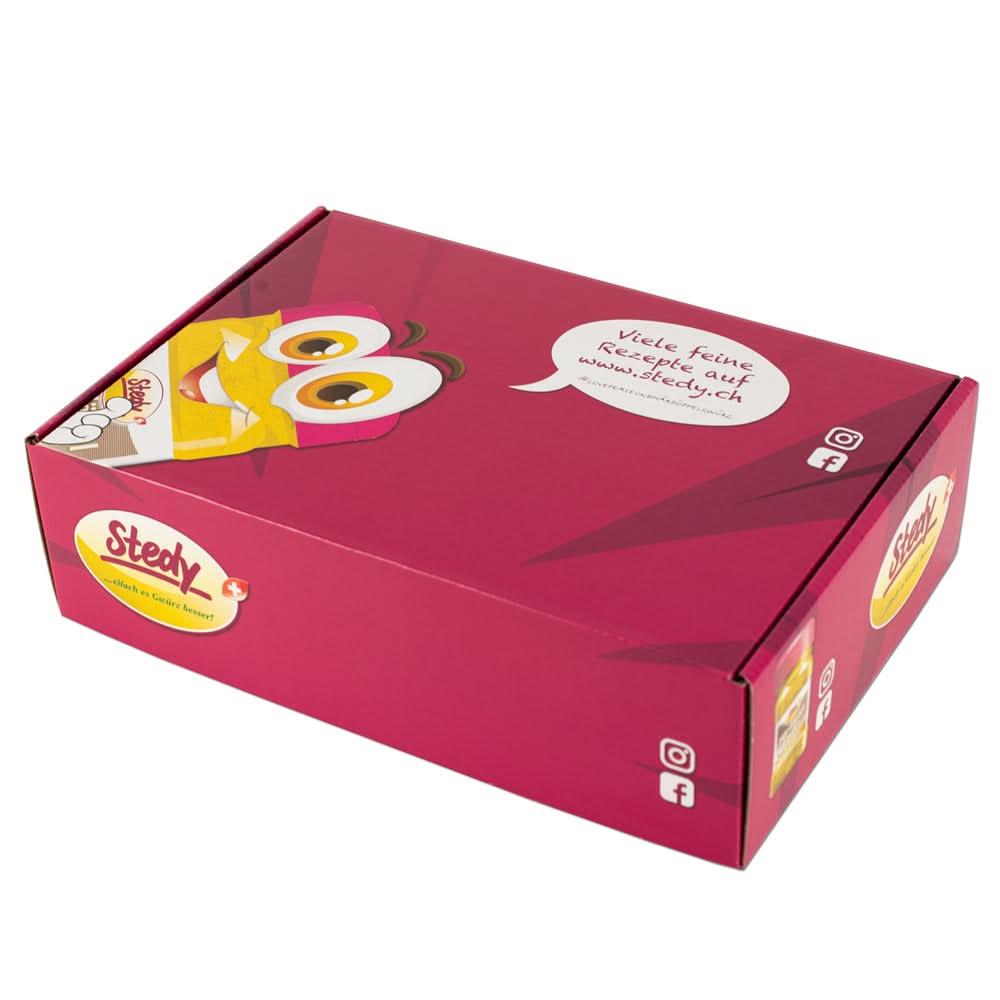 Geschenkbox aus Karton im Stedy style