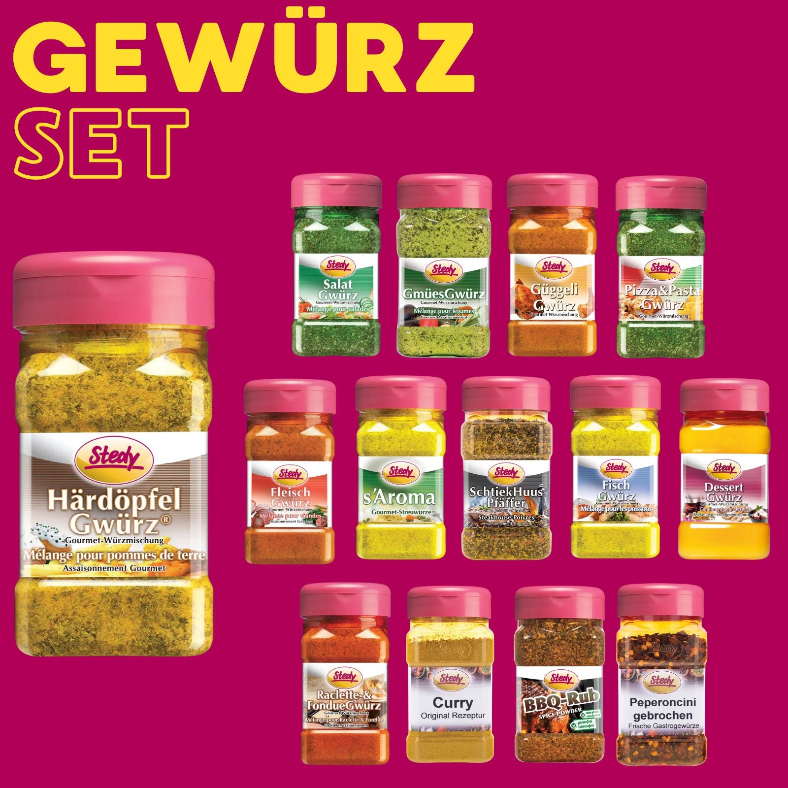 Gewürz-Set: Alle Stedy Gewürze in einem Set