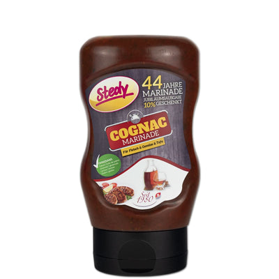 Stedy Cognac Marinade in der Squeeze-Flasche, Vorderansicht