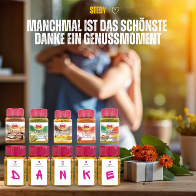 Stedy - Feine Gewürze zum verschenken 5er Danke-Set