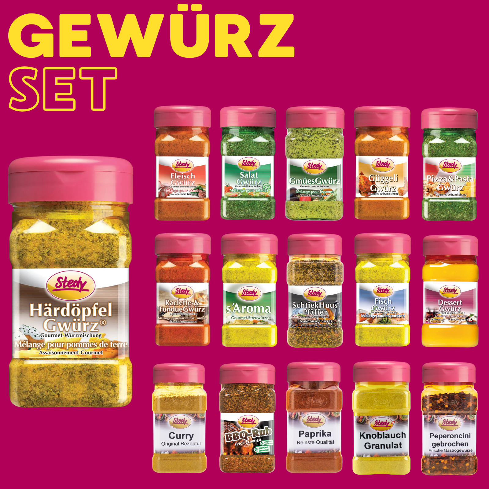 Gewürz-Set: Alle Stedy Gewürze in einem Set