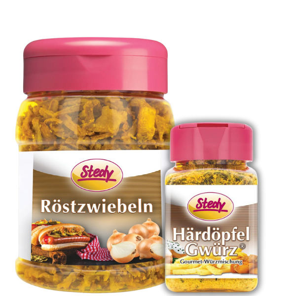 Hä-Rö: Spar-Set für den Januar: HärdöpfelGwürz mini & Röstzwiebeln – nur 5.50 CHF!