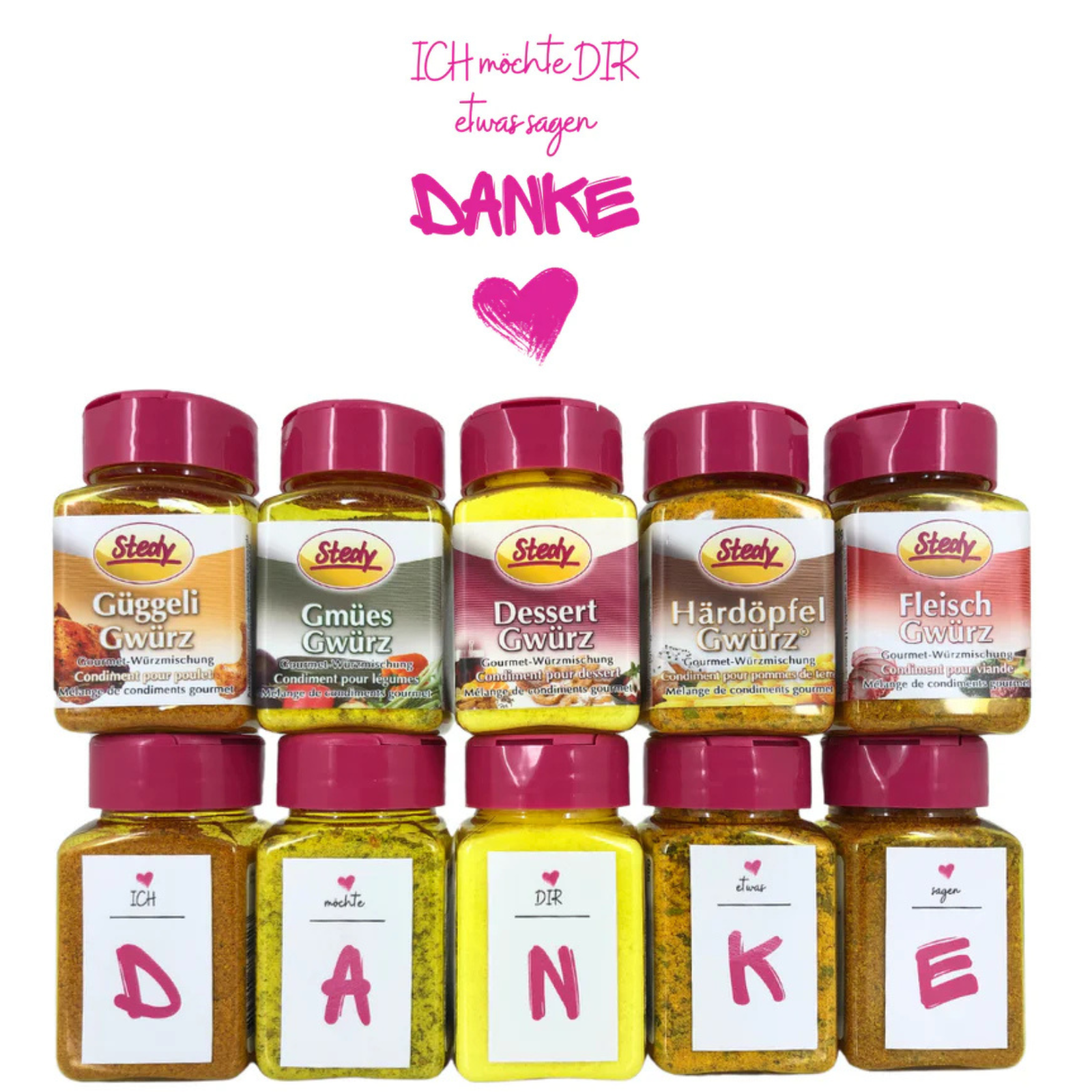 5-way thank you set-fine Stedy Spices to give away