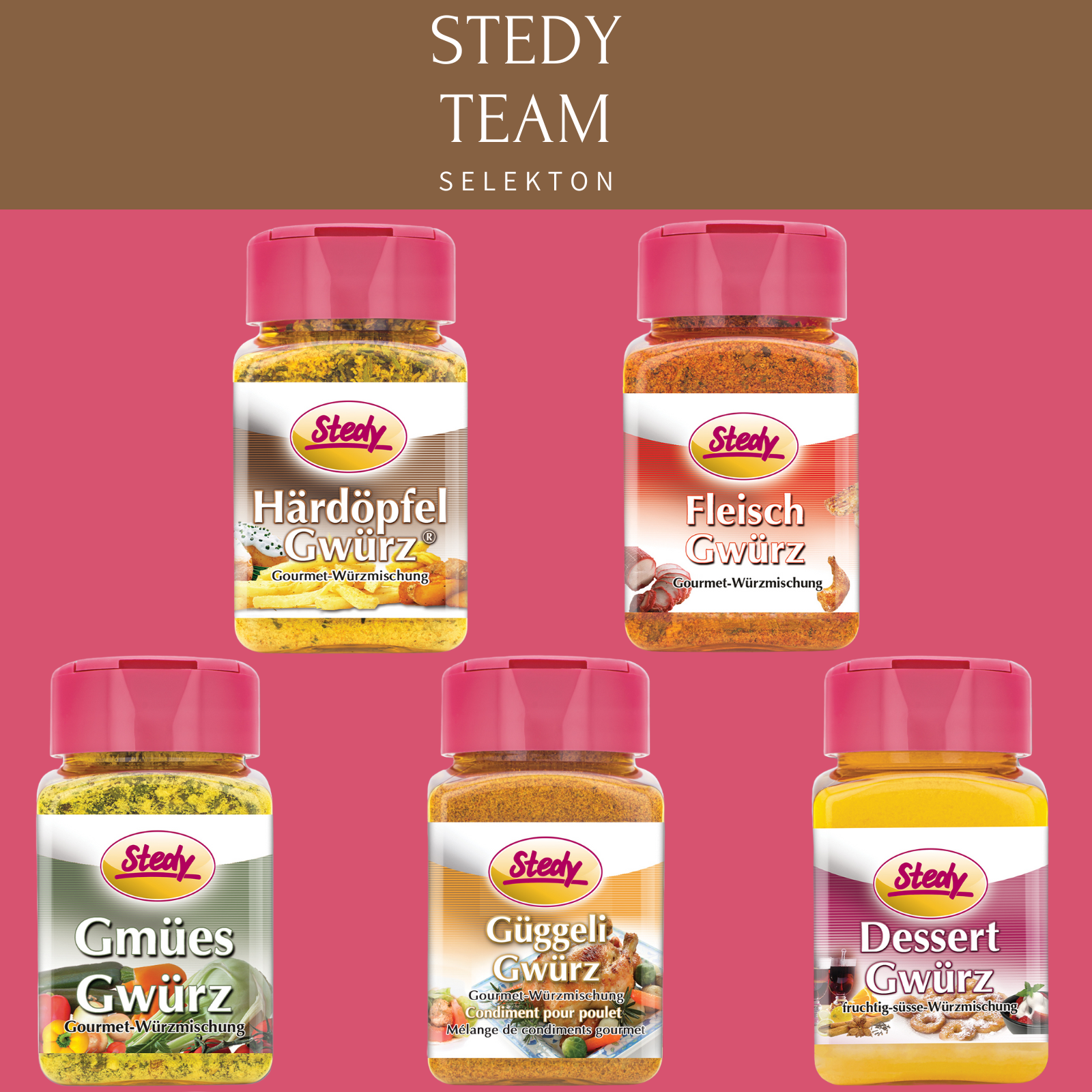 5-way thank you set-fine Stedy Spices to give away